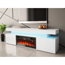 Glossa EF 2D TV szekrény kandallóval