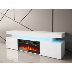 Glossa EF 2D TV szekrény kandallóval