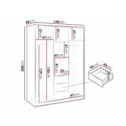 Bali Lux D3 + Nadstawka gardróbszekrény