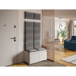 Grawis cipőszekrény akasztóval + 12db. kárpitozott falpanel 40x30