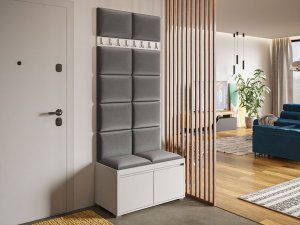 Grawis cipőszekrény akasztóval + 12db. kárpitozott falpanel 40x30