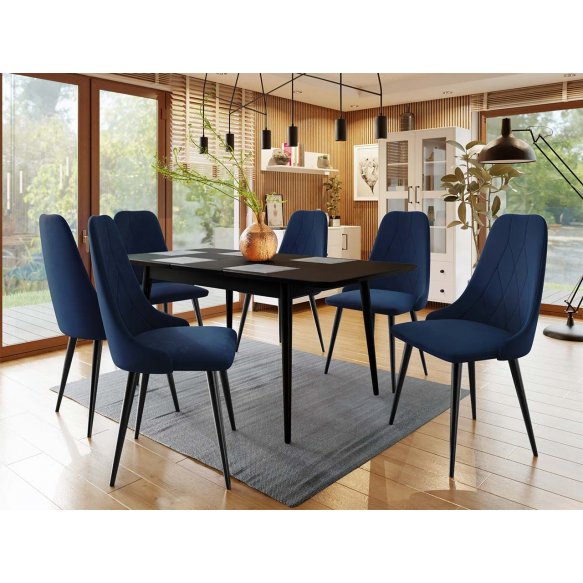 Vidariko 140x80 asztal + 6db. S91 szék 02