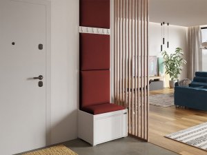 Grawis 60 cipőszekrény akasztóval + 4 db. kárpitozott falpanel Grawis 60 cipőszekrény akasztóval + 4 db. kárpitozott falpanel